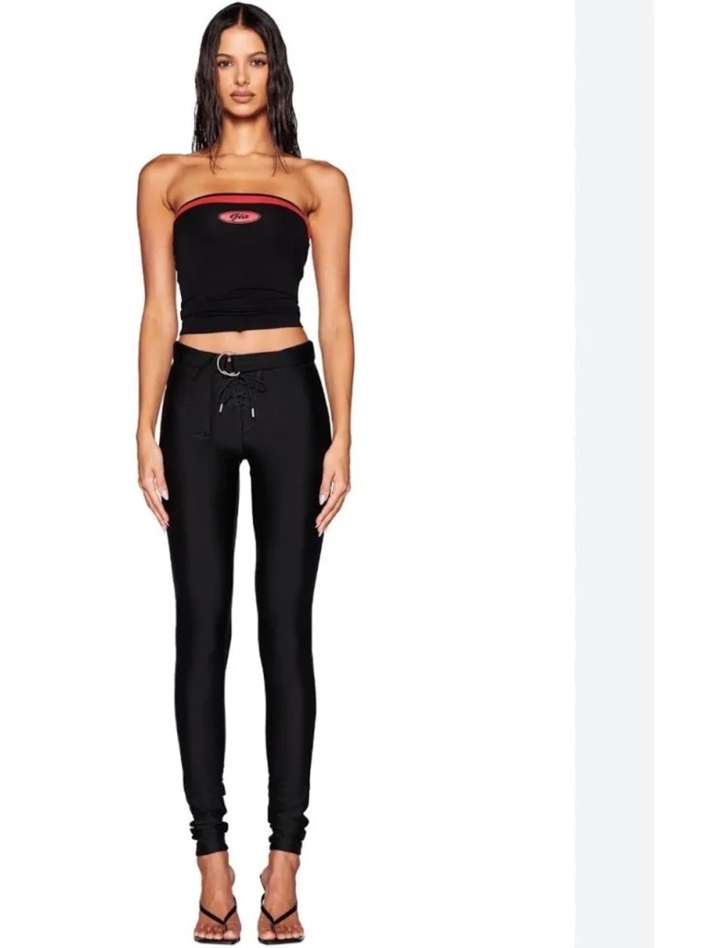 I.AM.GIA KILEY Black Lace-Up Slim Pants